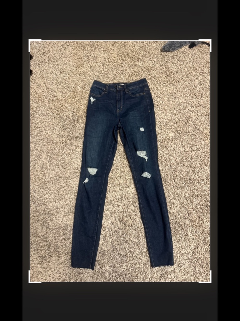 SO Dark Wash Ripped Skinny Jeans